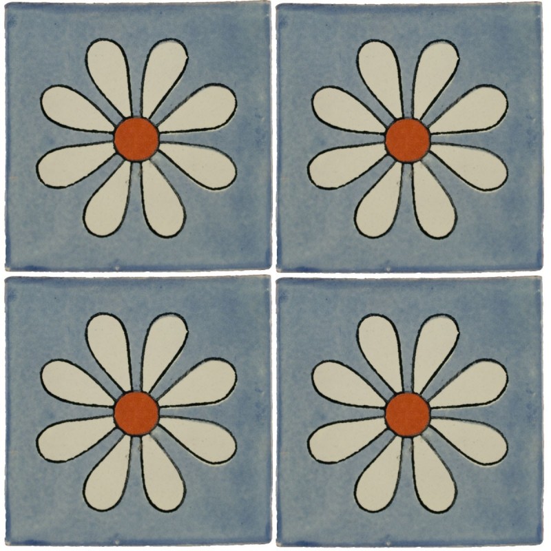 Amapola f/Mezclilla - 10x10cm Fliese