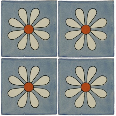 Amapola f/Mezclilla - 10x10cm Fliese