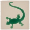 Lagartija Verde f/Blanco 11x11 cm Fliese