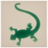 Lagartija Verde f/Blanco 11x11 cm Fliese