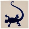 Lagartija Azul f/Blanco 11x11 cm Fliese