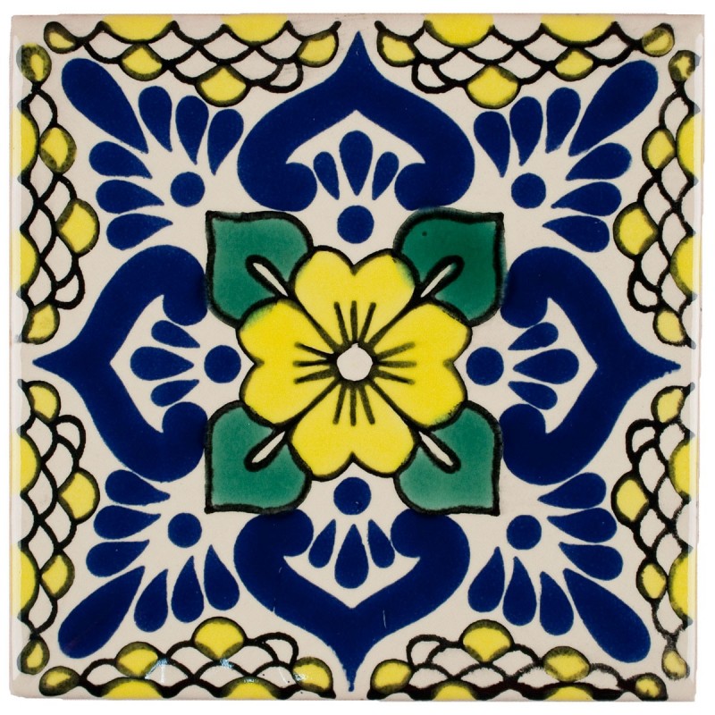 Flor Amarilla 11x11 cm Fliese