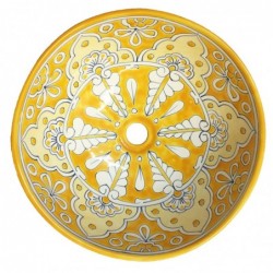 Alcatraz Amarillo 152 AGUA MEDIO Aufsatzwaschbecken - Ø 39 cm