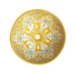 Alcatraz Amarillo 152 AGUA MEDIO Aufsatzwaschbecken - Ø 39 cm