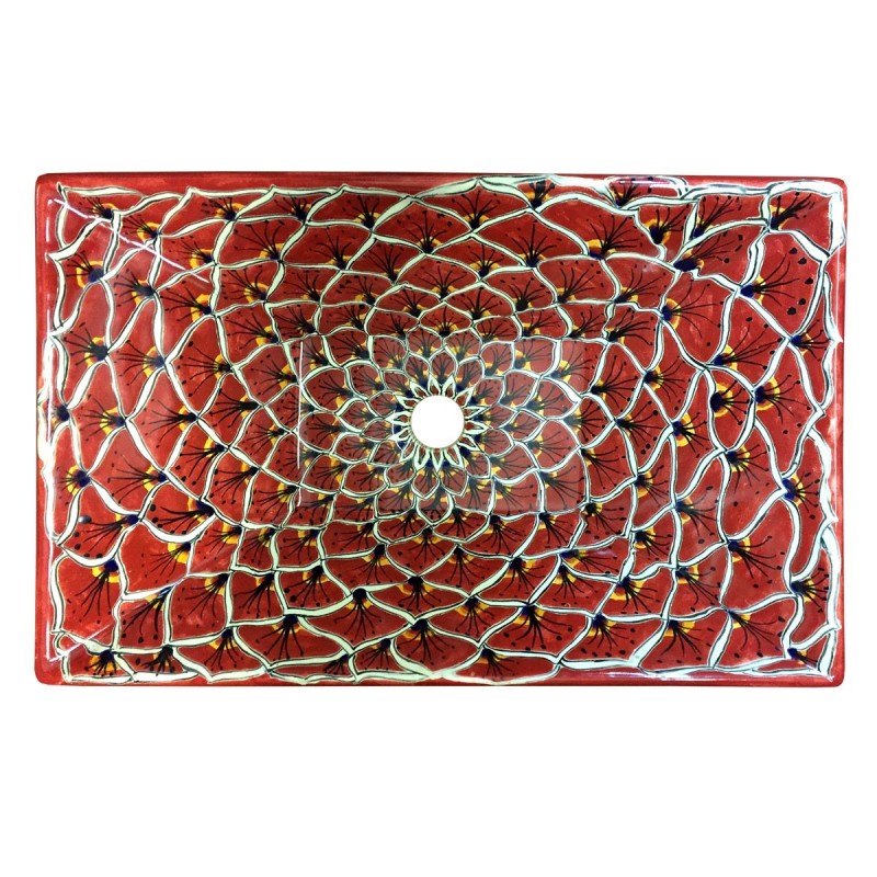 Pavo Terracotta 63 CUADRADO Aufsatzwaschbecken - 54 x 36 cm