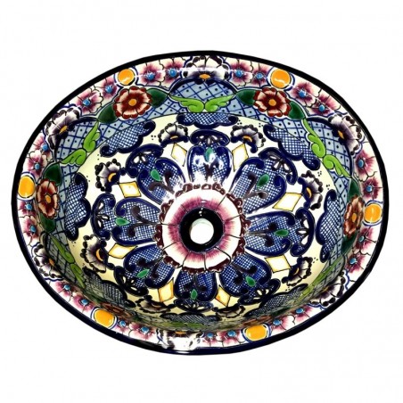 Cuernavaca 80 OVAL GRANDE Relief Einbauwaschbecken - 53 x 43 cm