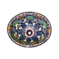 Cuernavaca 80 OVAL GRANDE Relief Einbauwaschbecken - 53 x 43 cm