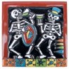 Trinkspruch Skelett 15x15 cm Relief Fliese