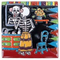 Make-up Skelett 15x15 cm Relief Fliese