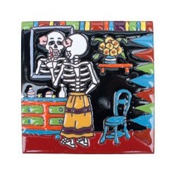 Make-up Skelett 15x15 cm Relief Fliese