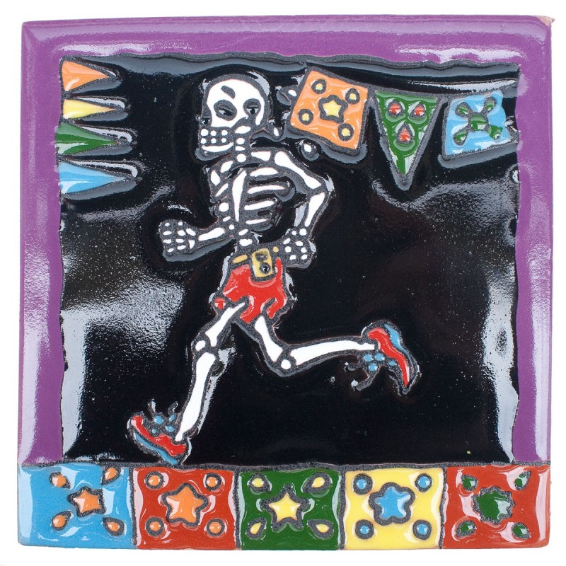 Jogger Skelett 15x15 cm Relief Fliese