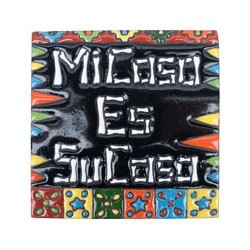 Mi Casa es Su Casa Skelett 15x15 cm Relief Fliese