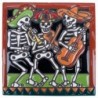 Mariachi Musiker Skelett 15x15 cm Relief Fliese