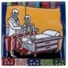 Arzt und Patient Skelett 15x15 cm Relief Fliese