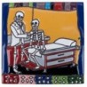 Arzt und Patient Skelett 15x15 cm Relief Fliese
