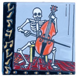 Chello Skelett 15x15 cm Relief Fliese