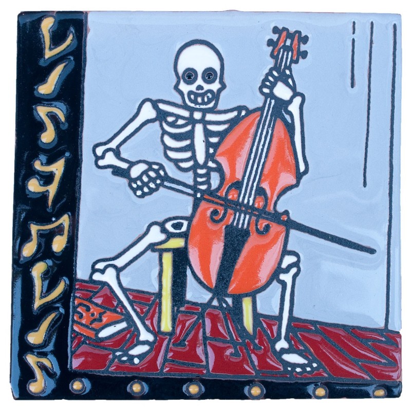 Chello Skelett 15x15 cm Relief Fliese