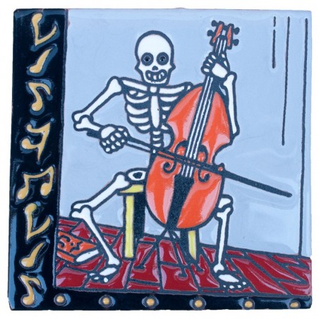 Chello Skelett 15x15 cm Relief Fliese