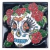 Sugar Scull mit Rosen Skelett 11x11 cm Relief Fliese