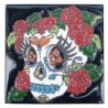 Sugar Scull mit Rosen Skelett 11x11 cm Relief Fliese
