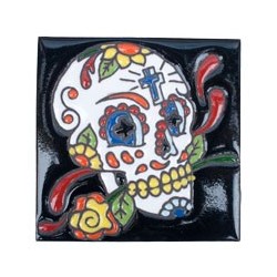 Sugar Scull Skelett 11x11 cm Relief Fliese