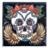 Sugar Scull mit Flügel Skelett 11x11 cm Relief Fliese