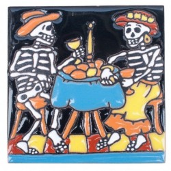 Romantisch Skelett 11x11 cm Relief Fliese