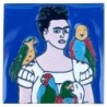 Frida mit Vögel 11x11 cm Relief Fliese
