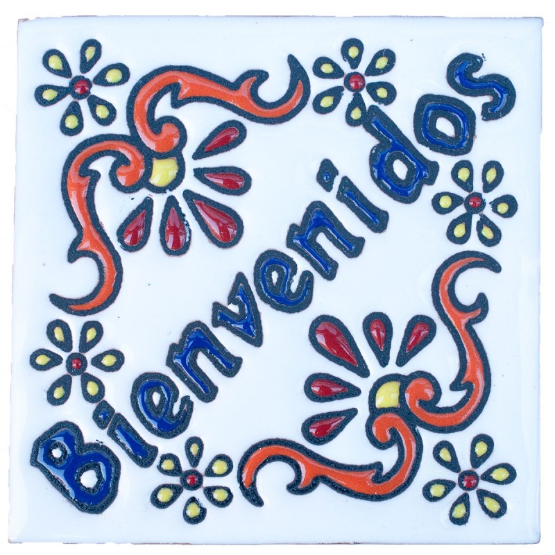Bienvenidos 11x11 cm Relief Fliese