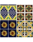 Gemustert Kolonialstil 11x11 cm Plus Dekorfliesen und Keramik aus Mexiko in Deutschland Österreich (Talavera)