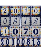 Handbemalte Zahlen Fliesen 10x10cm und Keramik aus Mexiko in Österreich (Talavera)